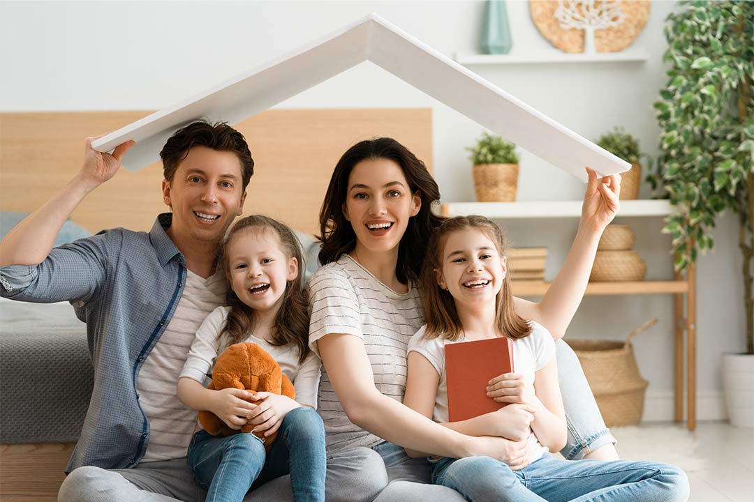 a happy family with a clean roof a happy family with a clean roof