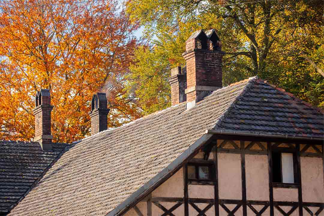 A cozy home with easy-to-maintain asphalt shingles. A cozy home with easy-to-maintain asphalt shingles.