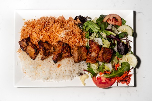 Lamb and Chicken Kebab Platter In Reston Kabob