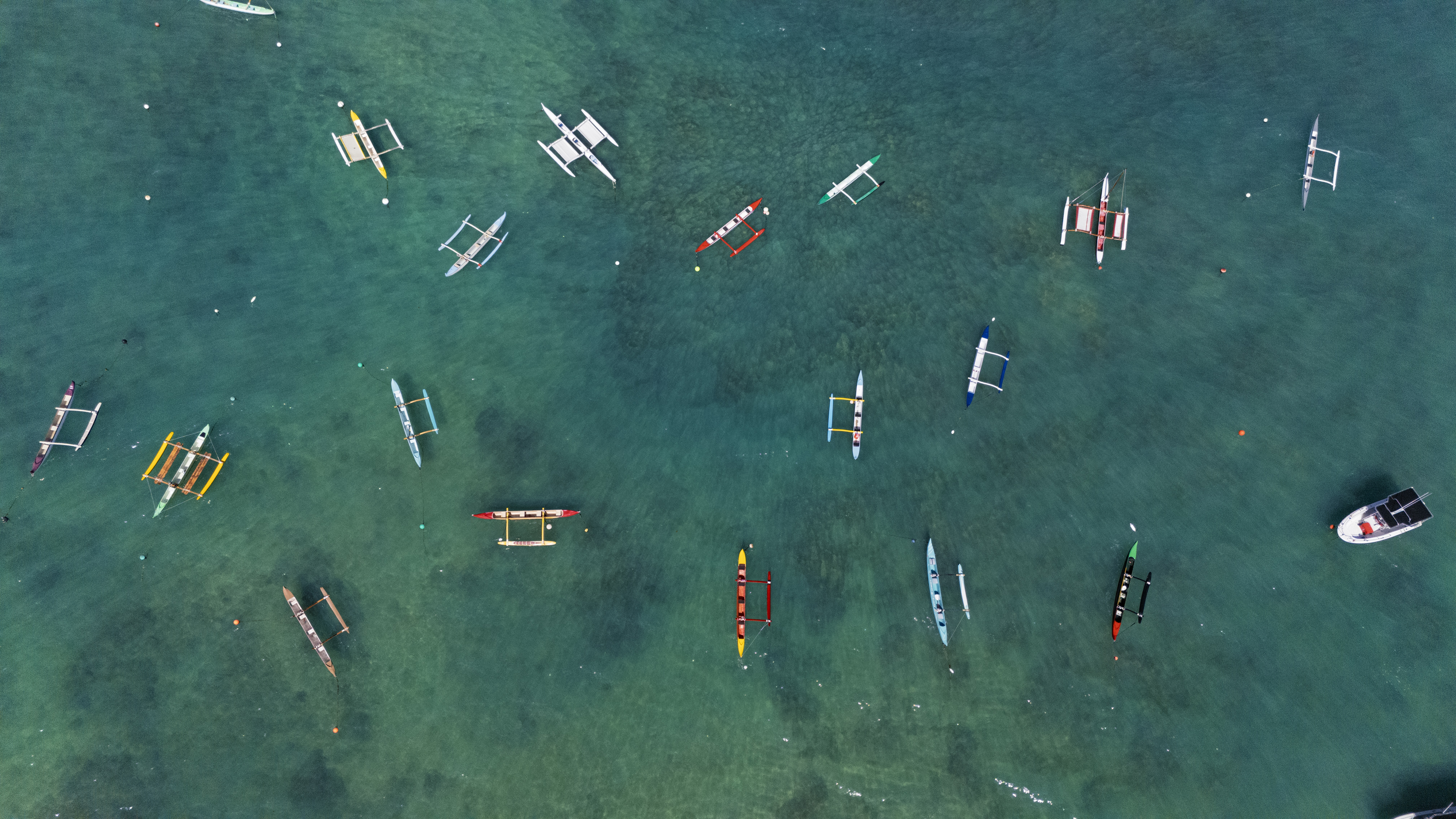 Canoes in Waikiki. 