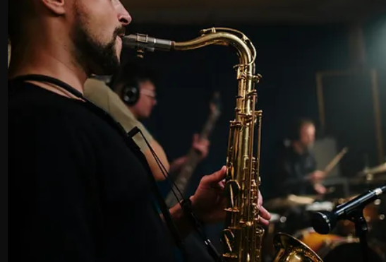 playing the saxophone playing the saxophone
