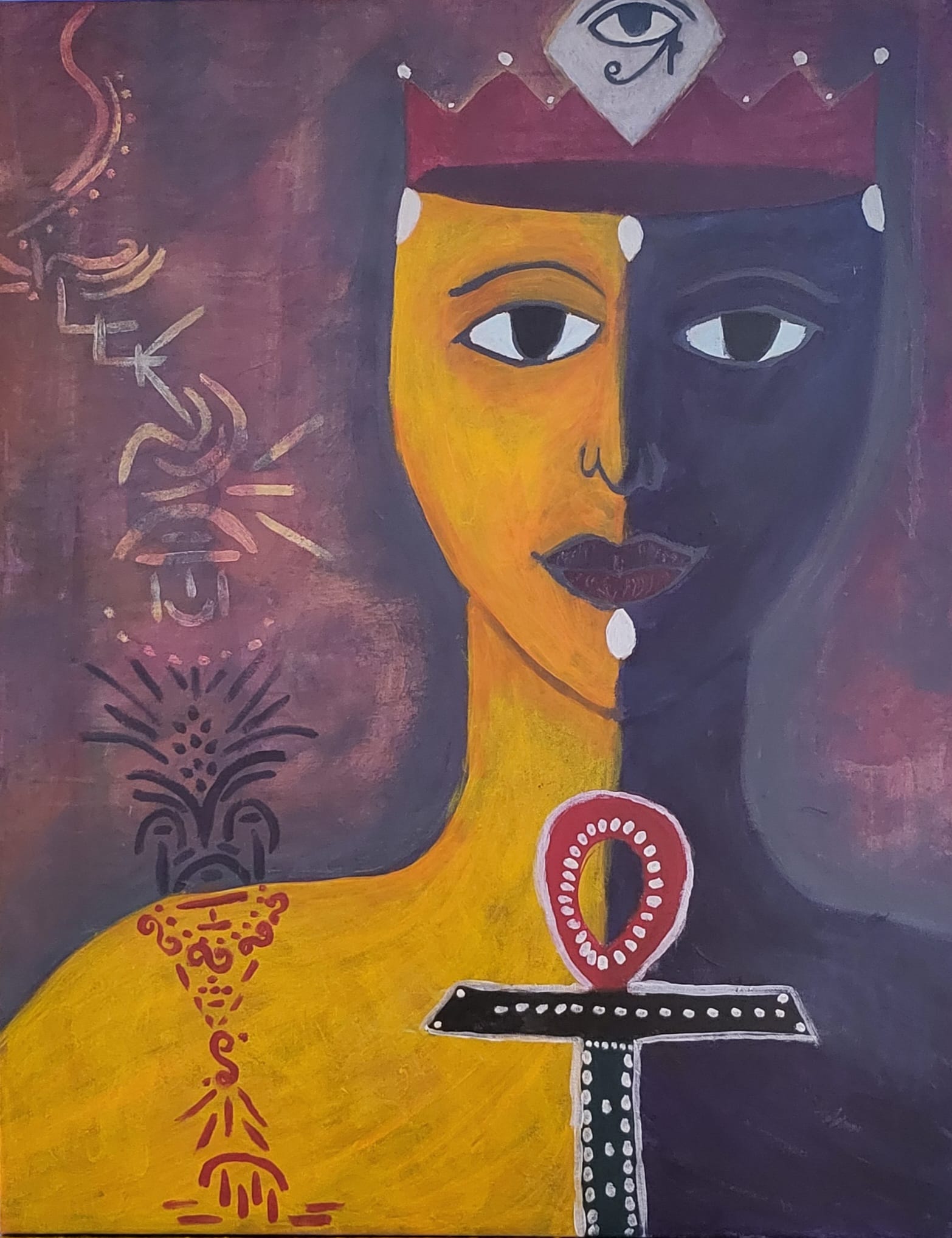 Acrylic painting on canvas by Naa Kwarley Amissah