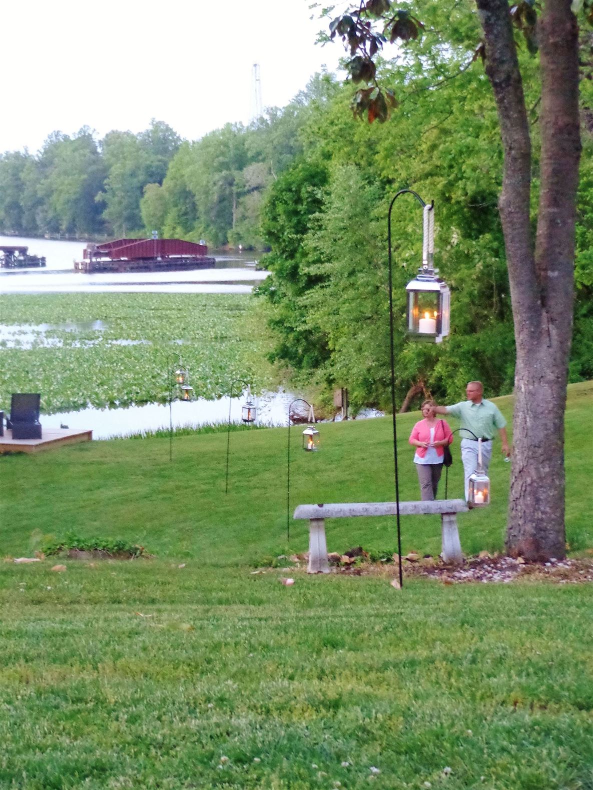 The view of the river at the Turnbridge B & B open house on Shalavee.com