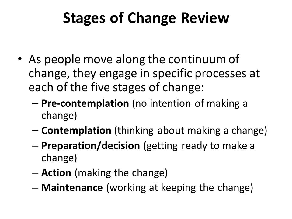 stages of change on Shalavee.com