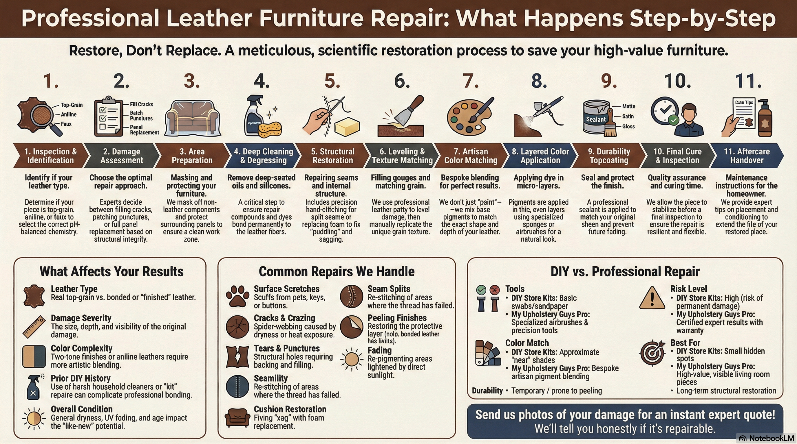 professional leather furniture repair in fort worth