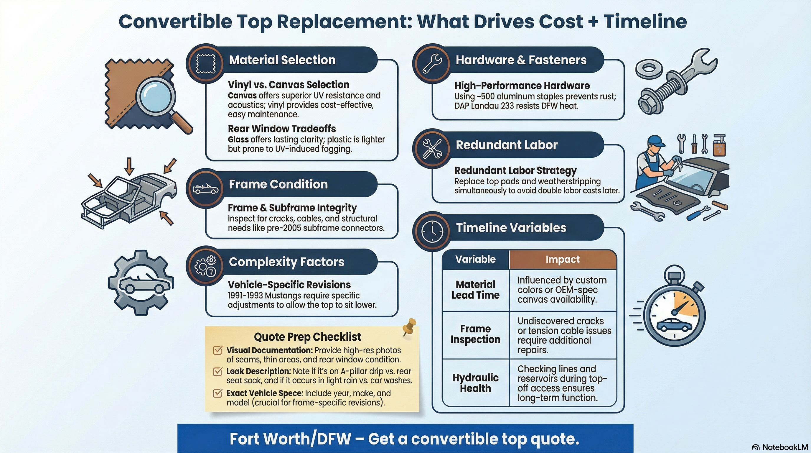convertible top repair or replacement cost