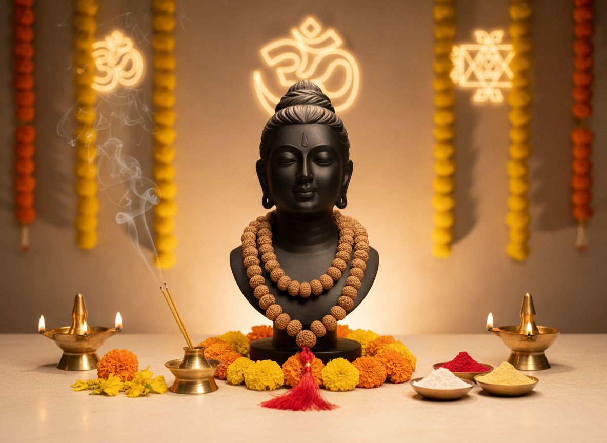 7 MUKHI MALA NEPALI BEADS