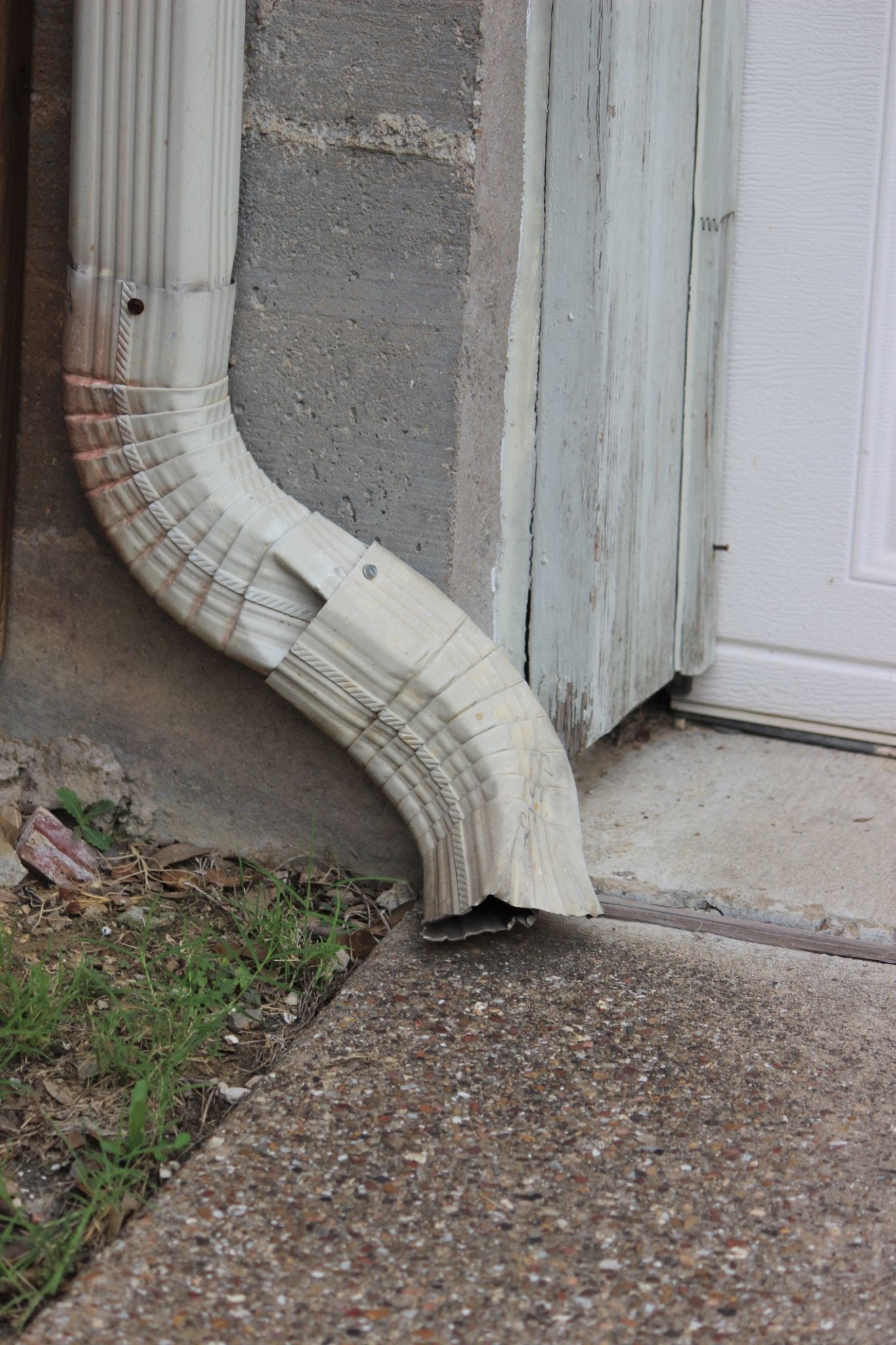downspout too close to house downspout too close to house