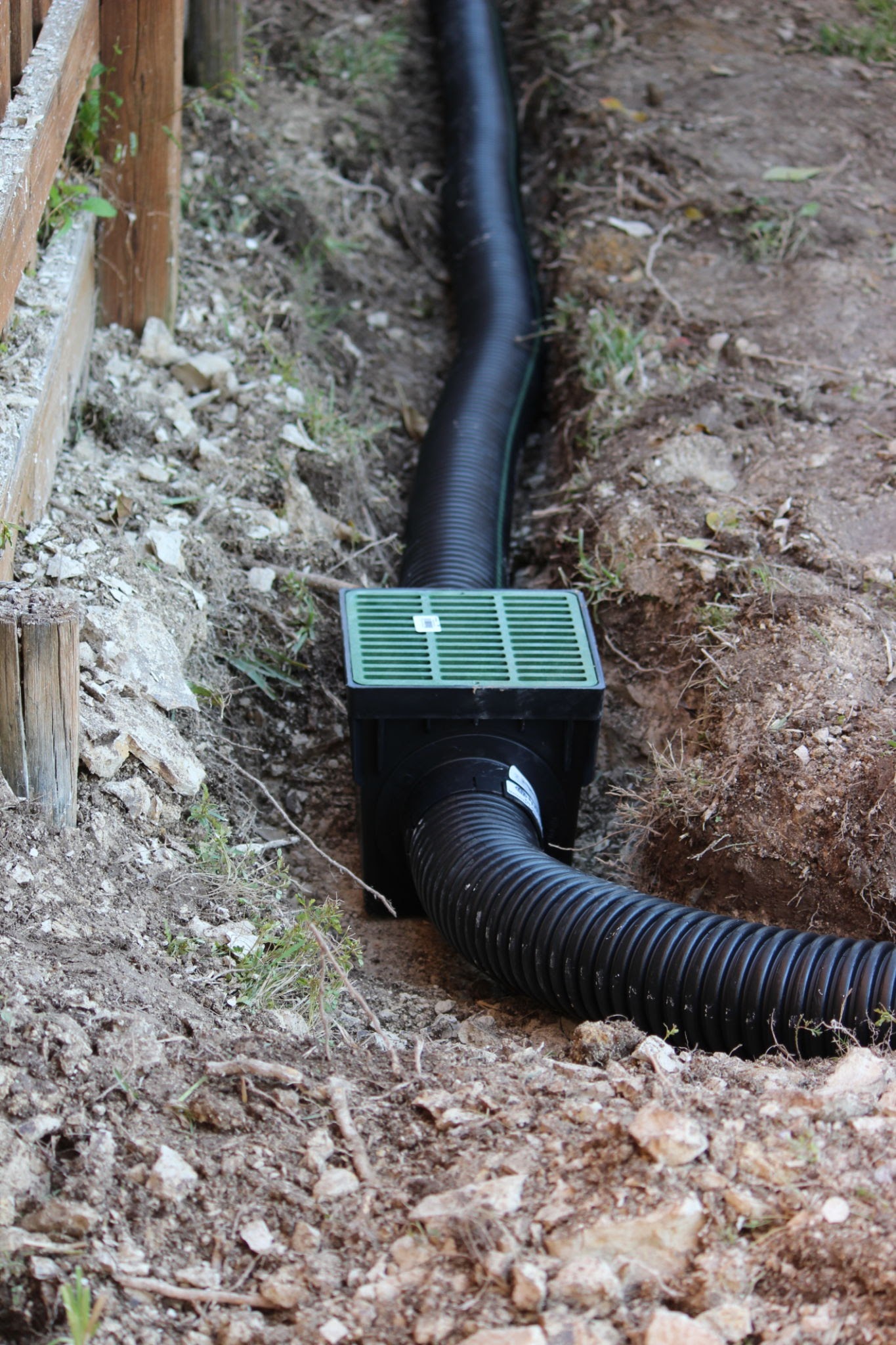 uncovered french drain uncovered french drain