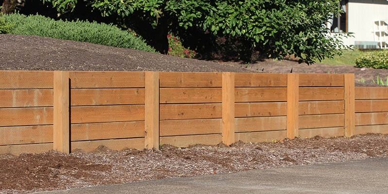 timber retaining wall
