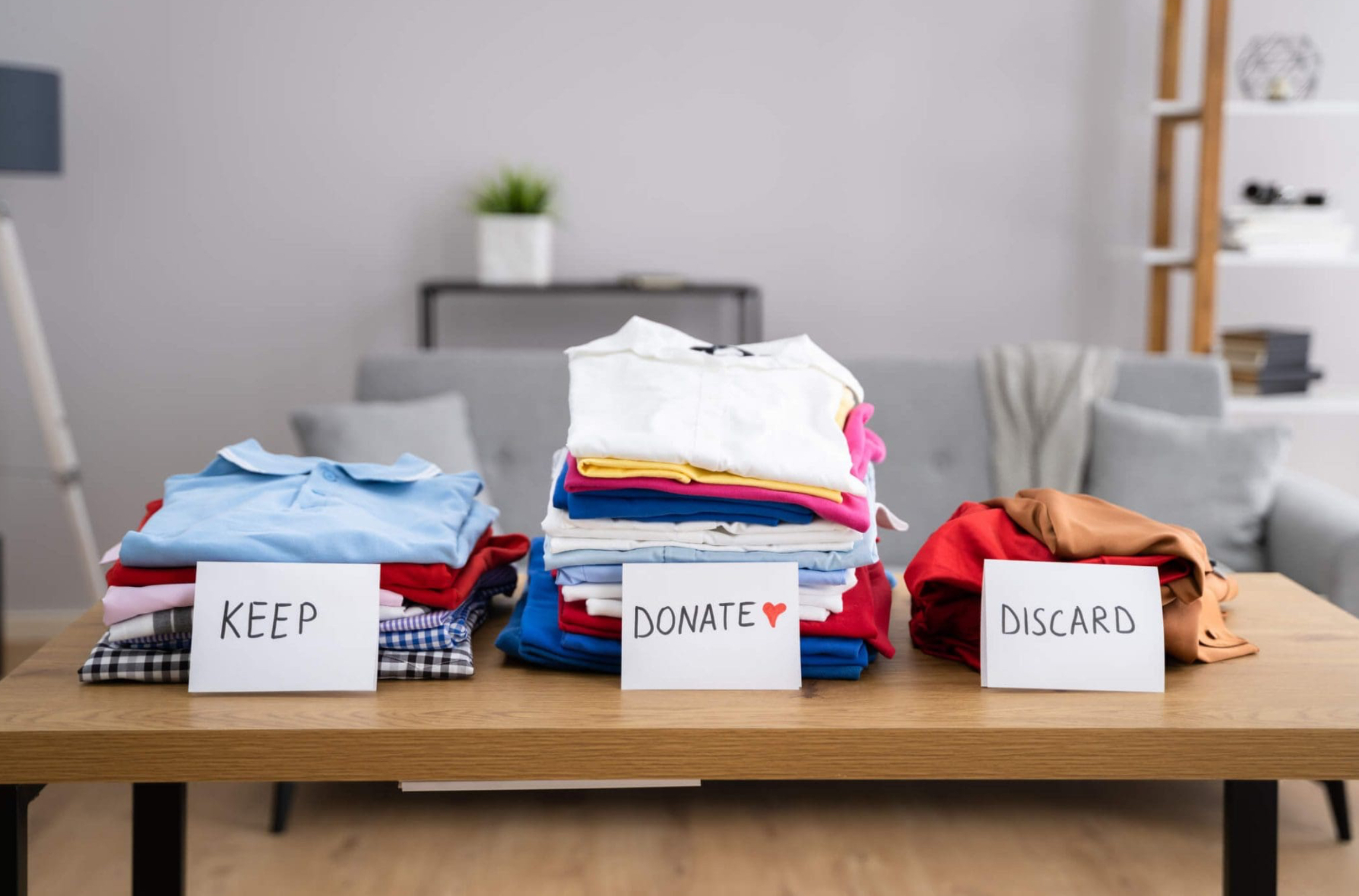 declutter, donate, repurpose
