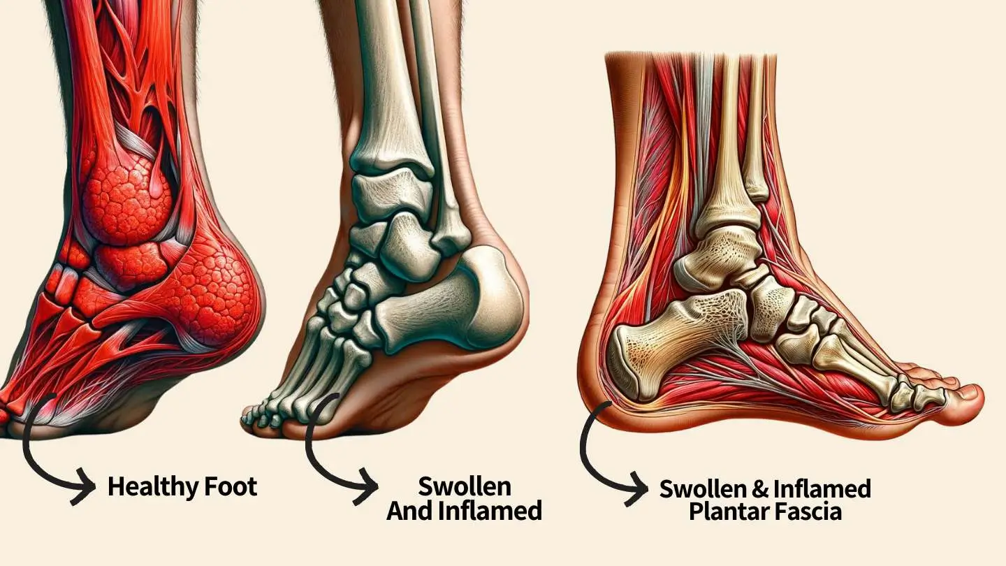 Plantar Fascia Pain And Swelling In Heel And Arch Of Foot Foot