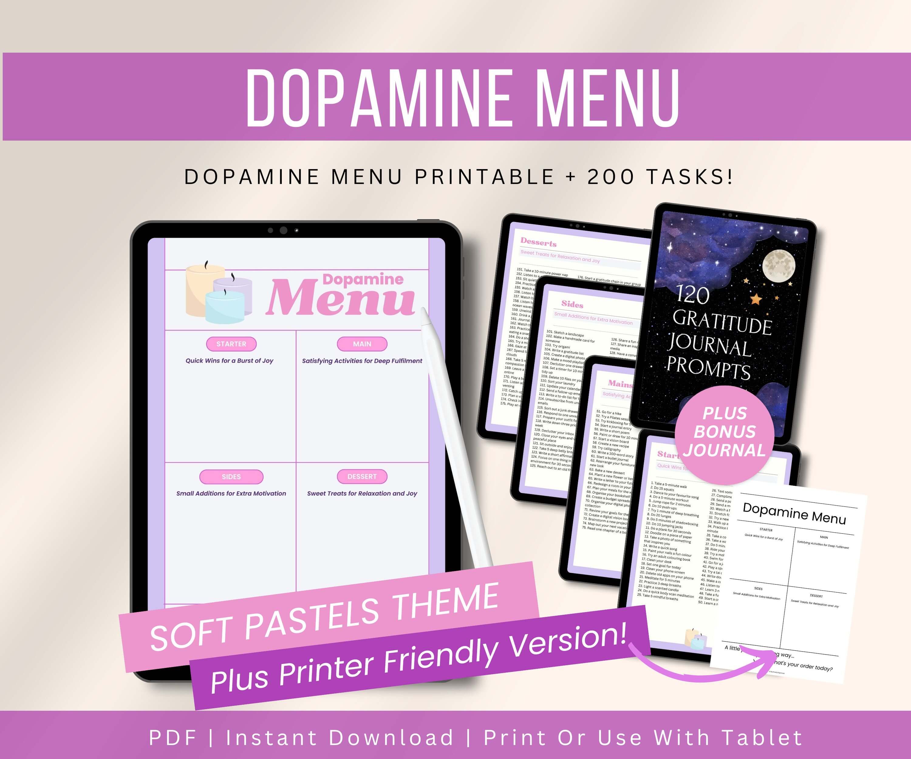 Soft pastel theme dopamine menu Bee Pretty Organised on Etsy Soft pastel theme dopamine menu Bee Pretty Organised on Etsy
