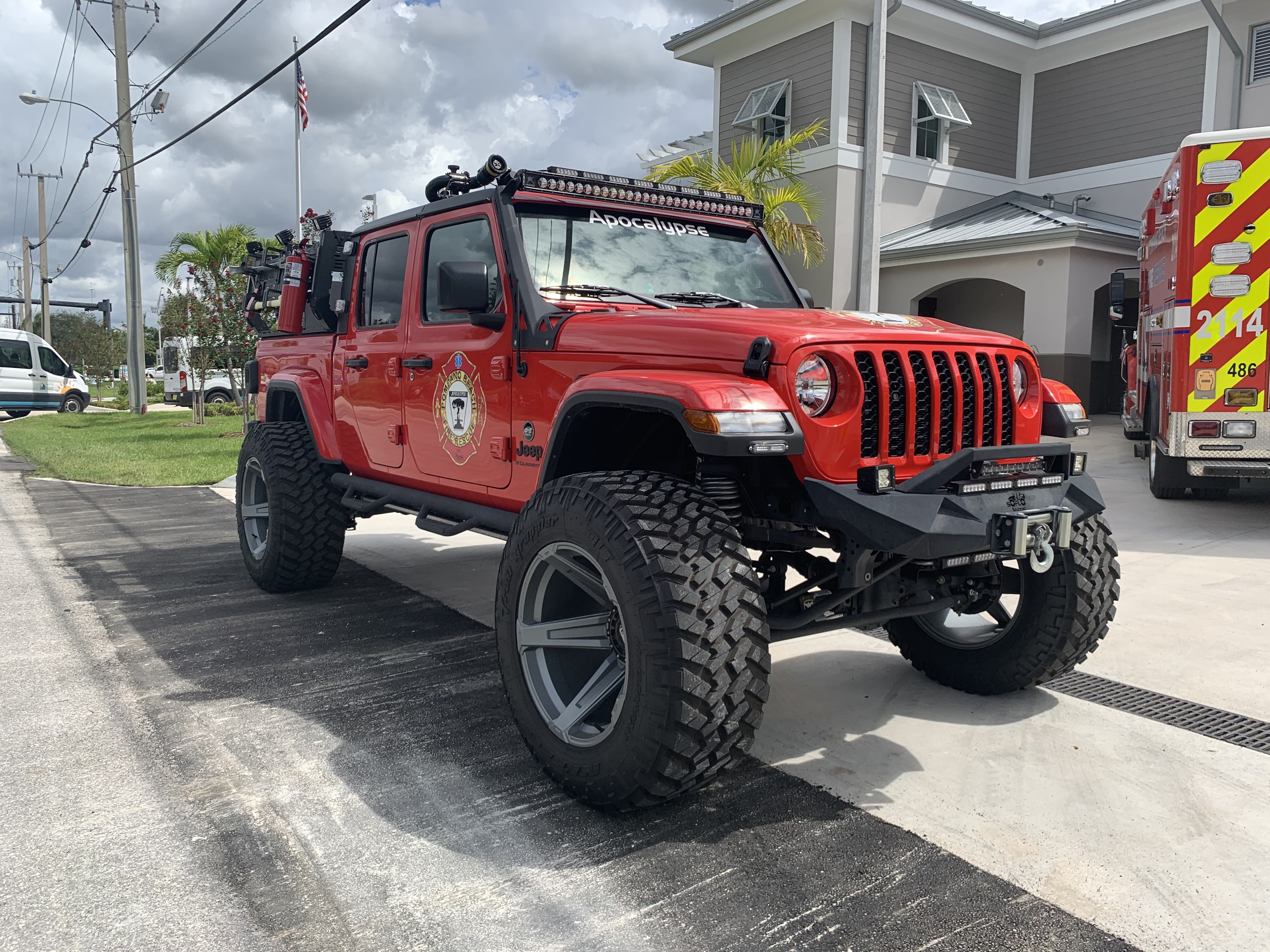 Pompano Beach Fire Rescue Jeep at Fire Station 52
