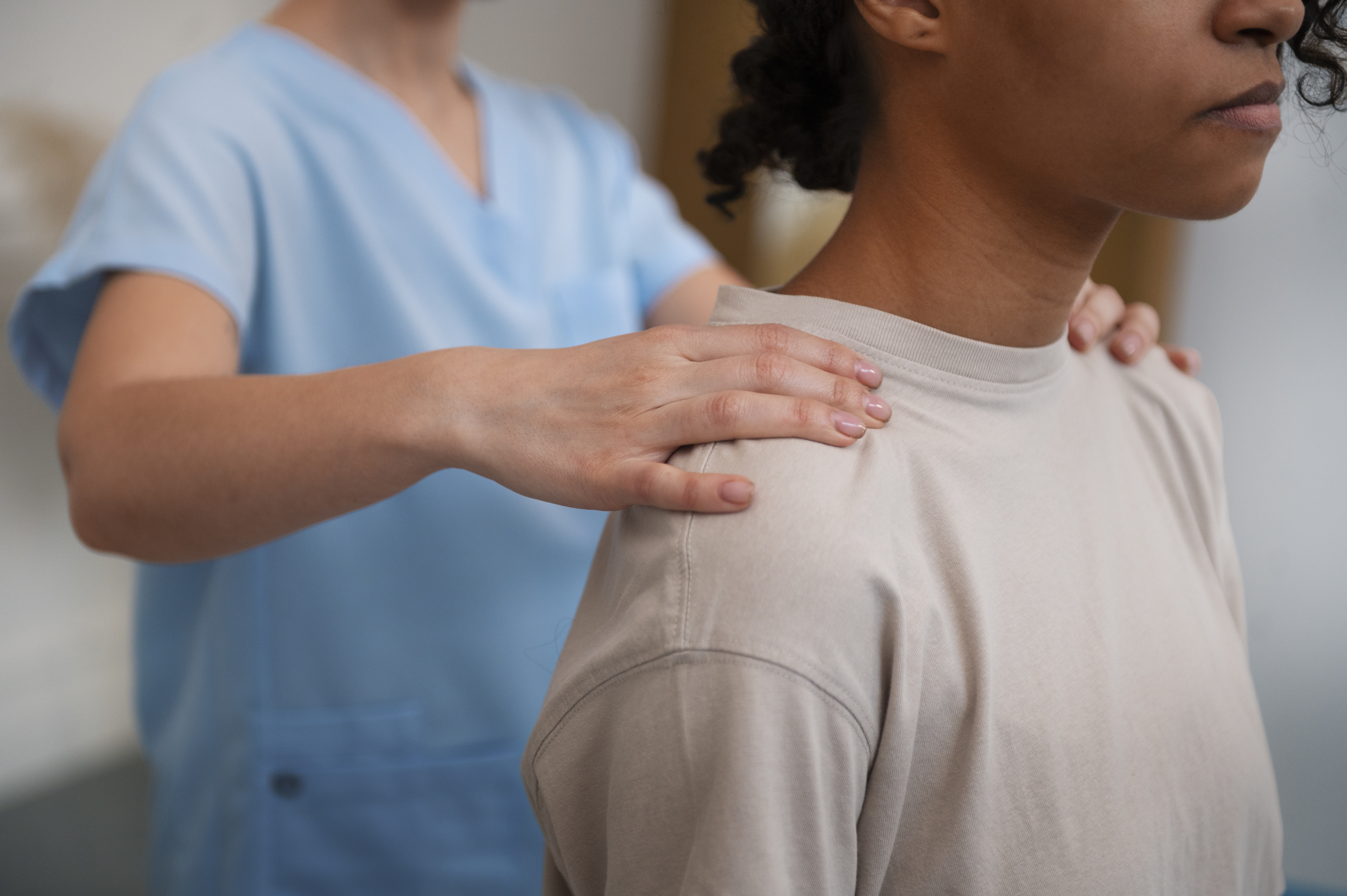 Woman in a rehabilitation center getting treatment