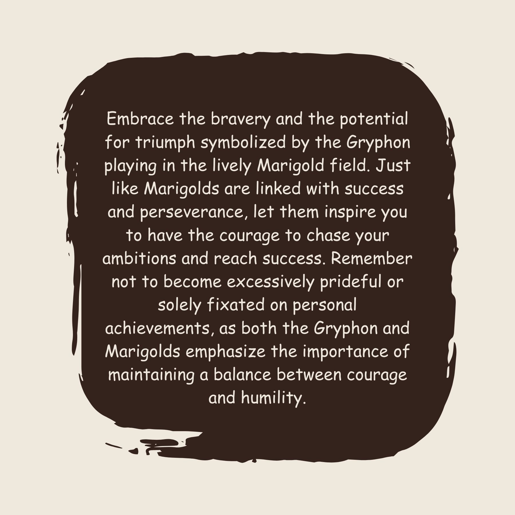 Gryphon & Marigold Card Text