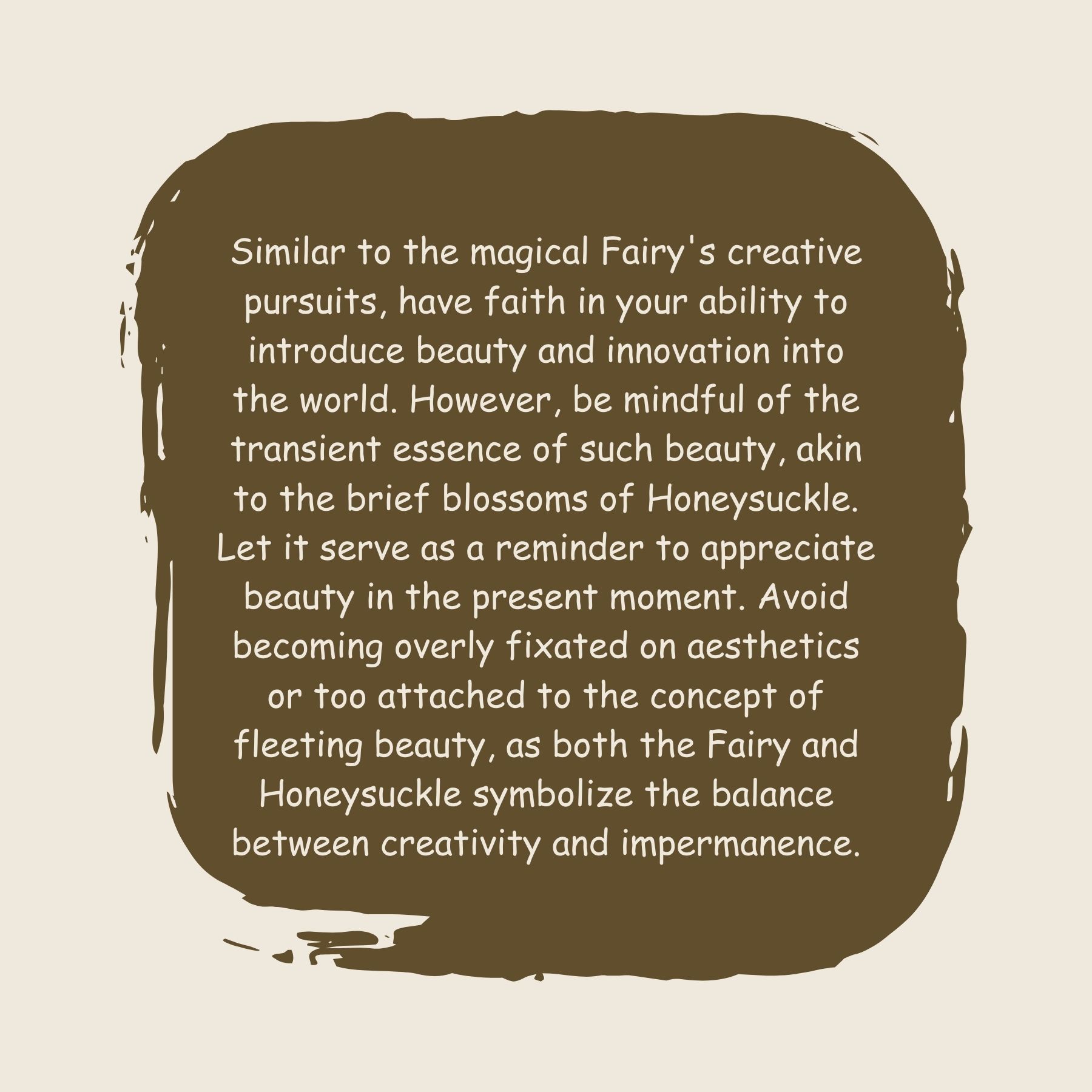 Fairy & Honeysuckle Card Text