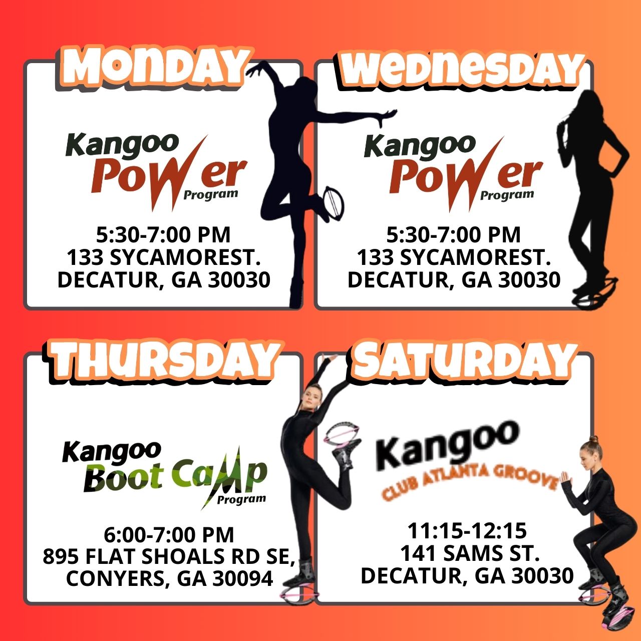 WEEKLY CLASSES SCHEDULE WEEKLY CLASSES SCHEDULE