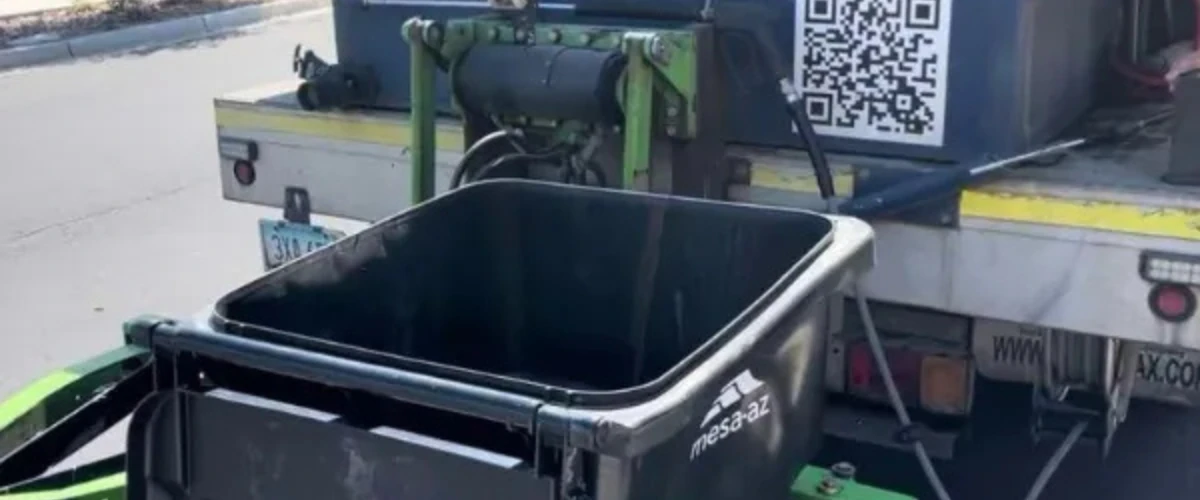 Professional trash bin cleaning service in Foothills Village AZ using specialized equipment