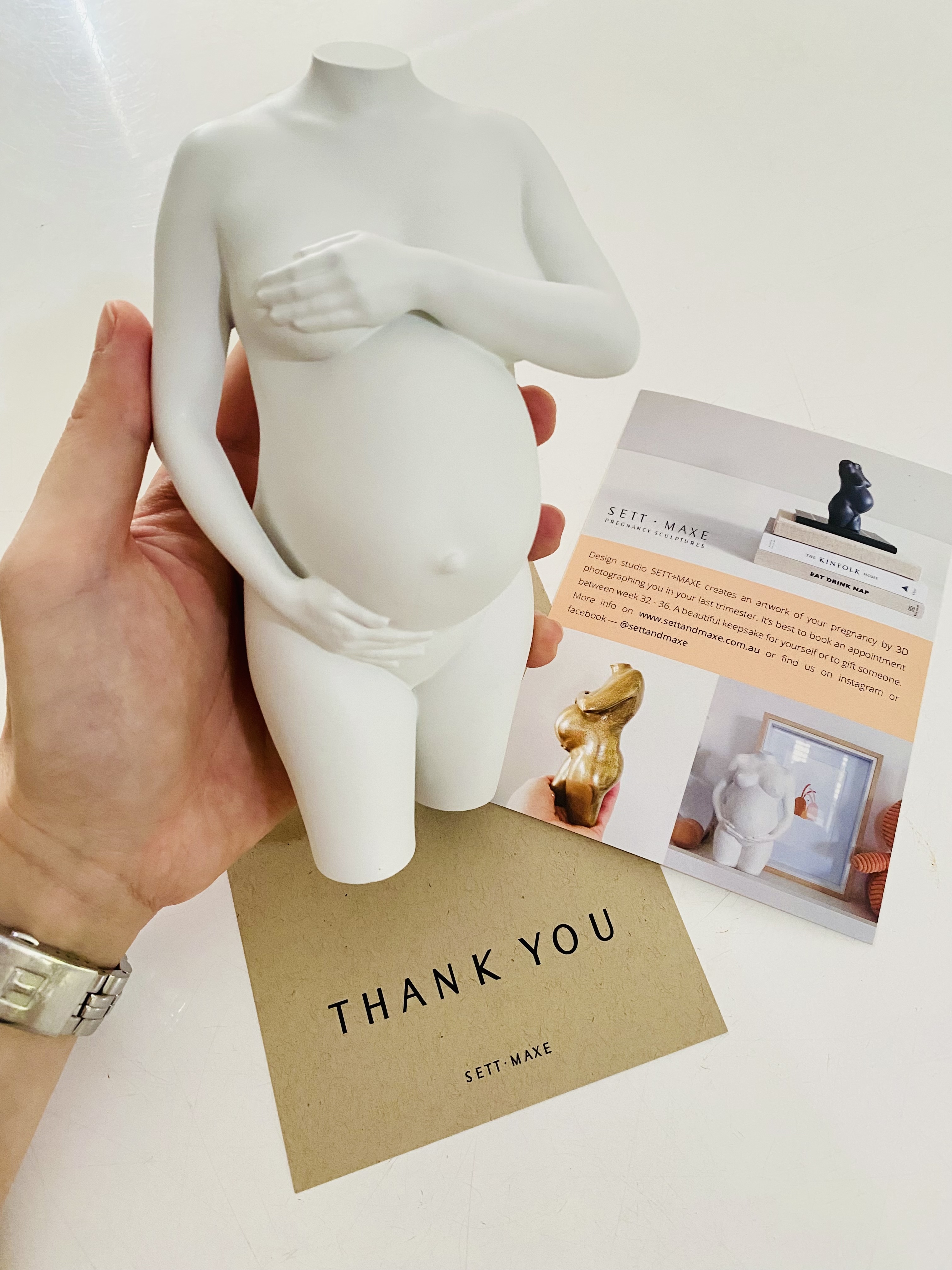 Mould of pregnant belly