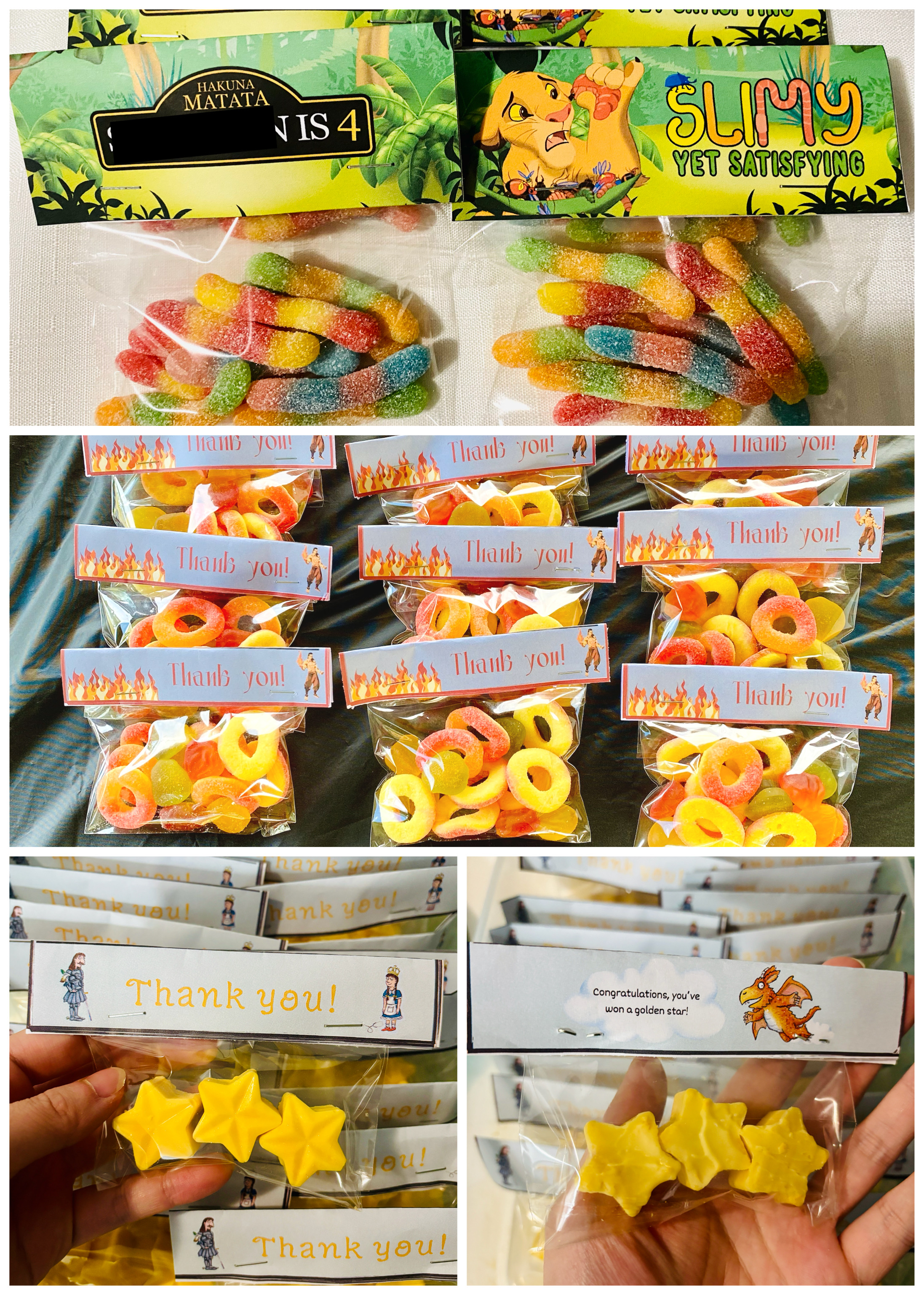 Edible party favours Edible party favours