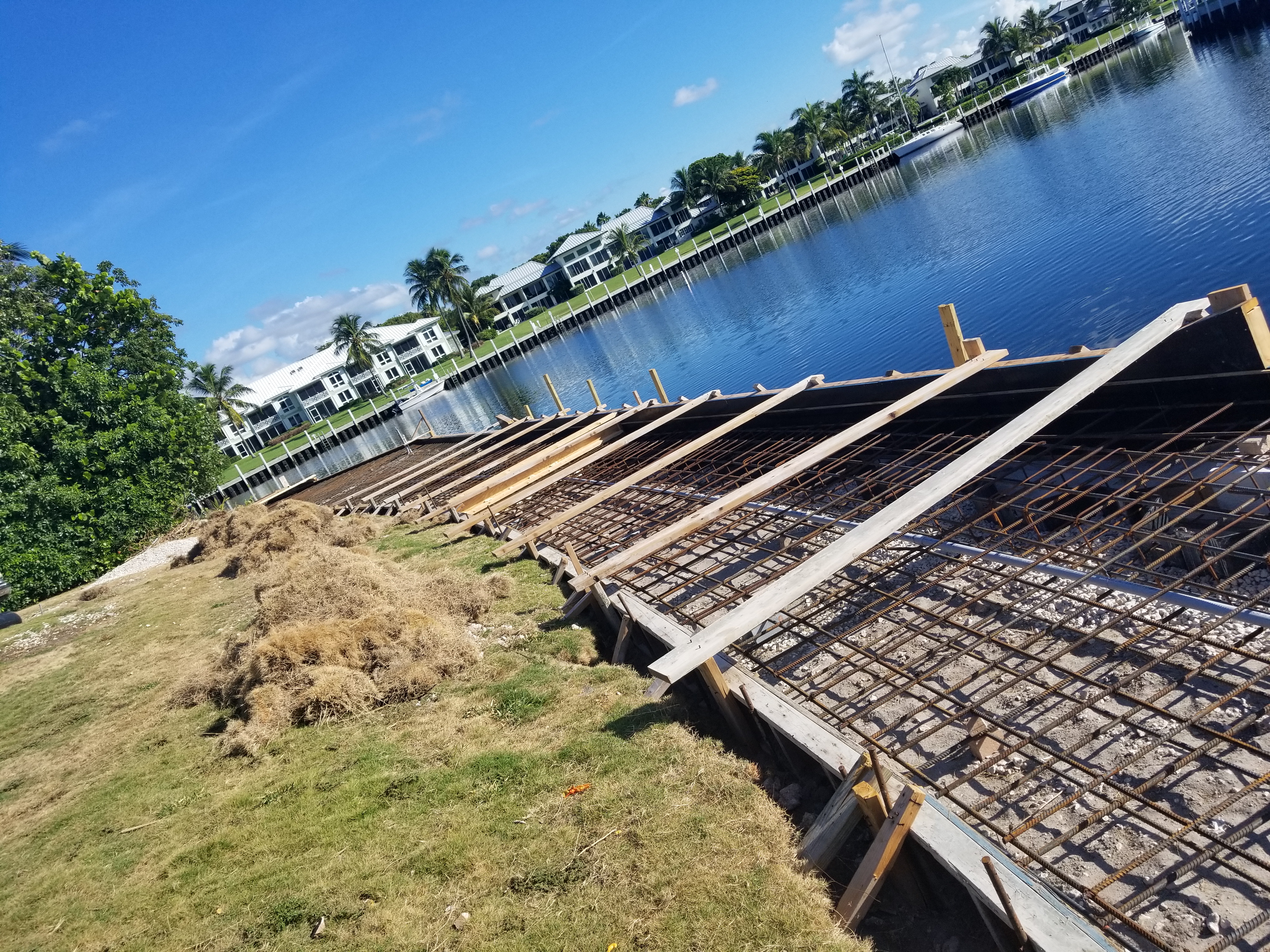Waterfront dock before transformation - construction foundation