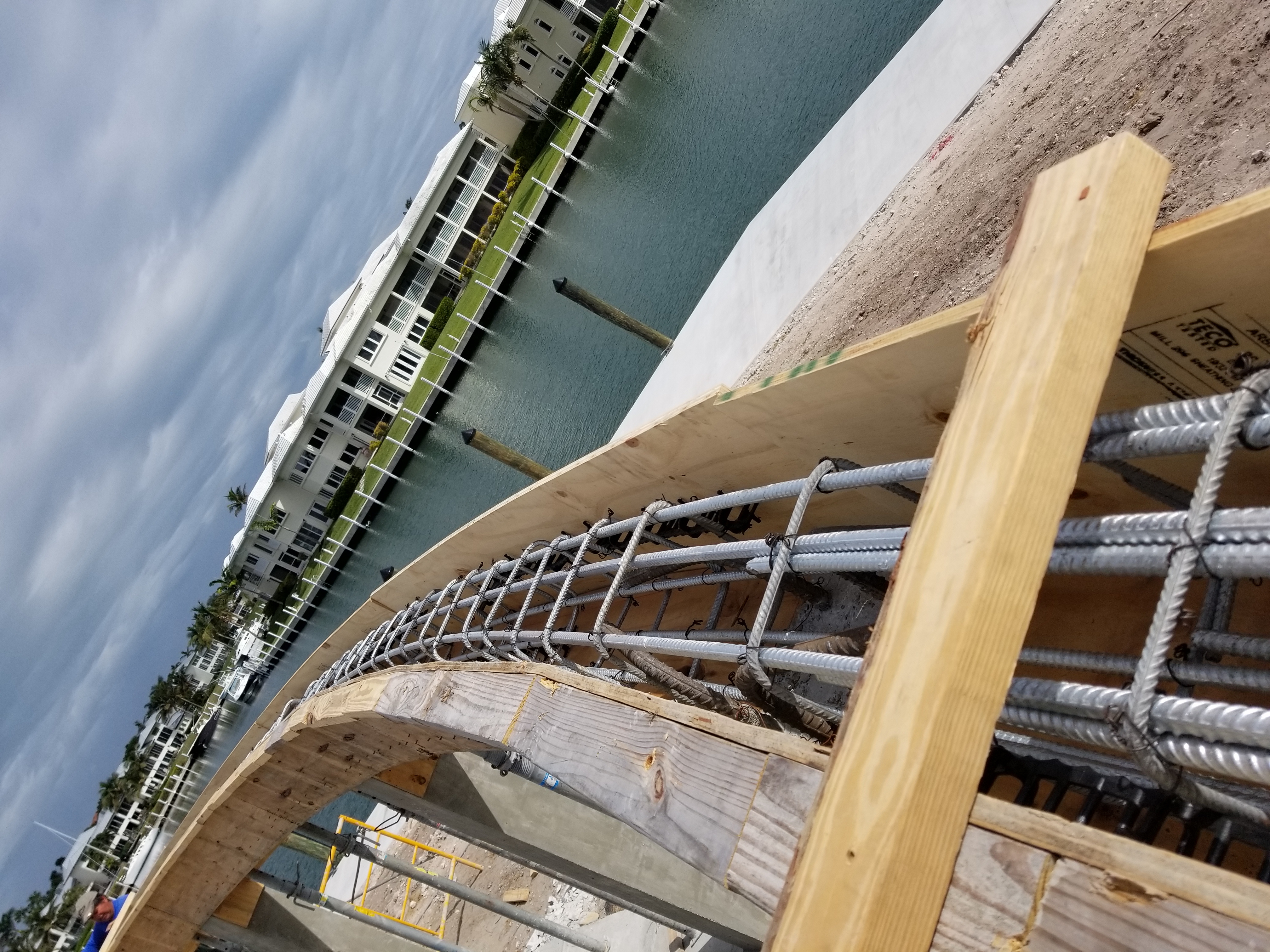 Waterfront construction rebar detail
