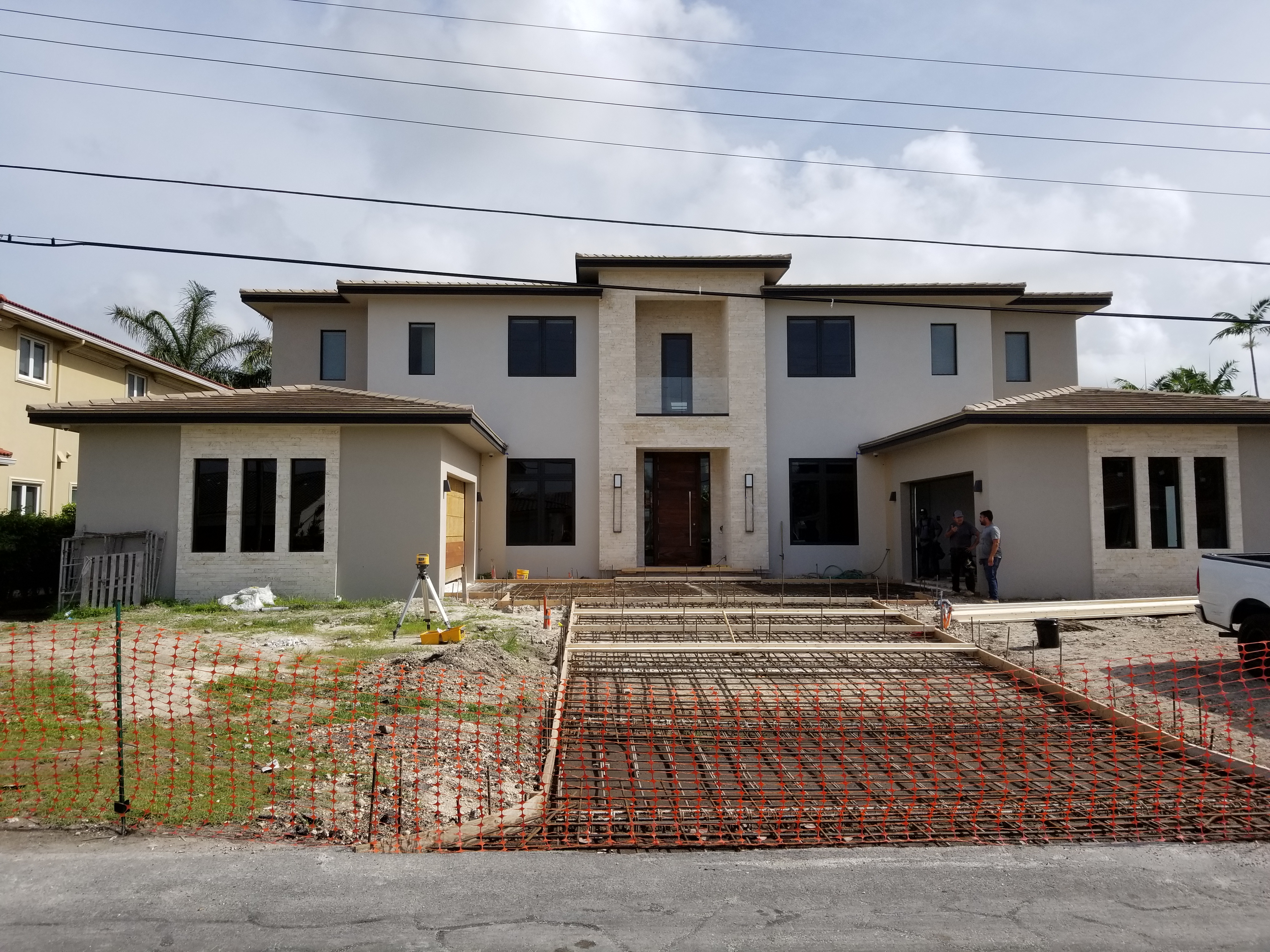 Driveway Front View with Rebar Preparation