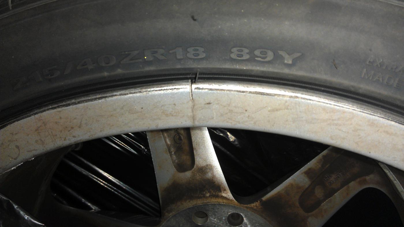 Cracked BMW Wheel