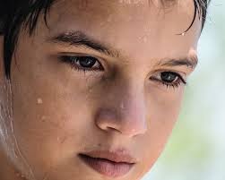 Boy sweating 