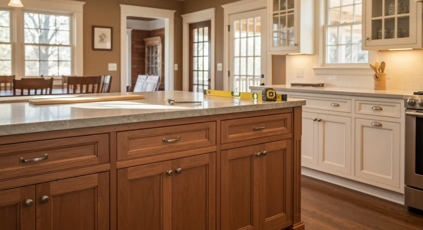 Kitchen island installation