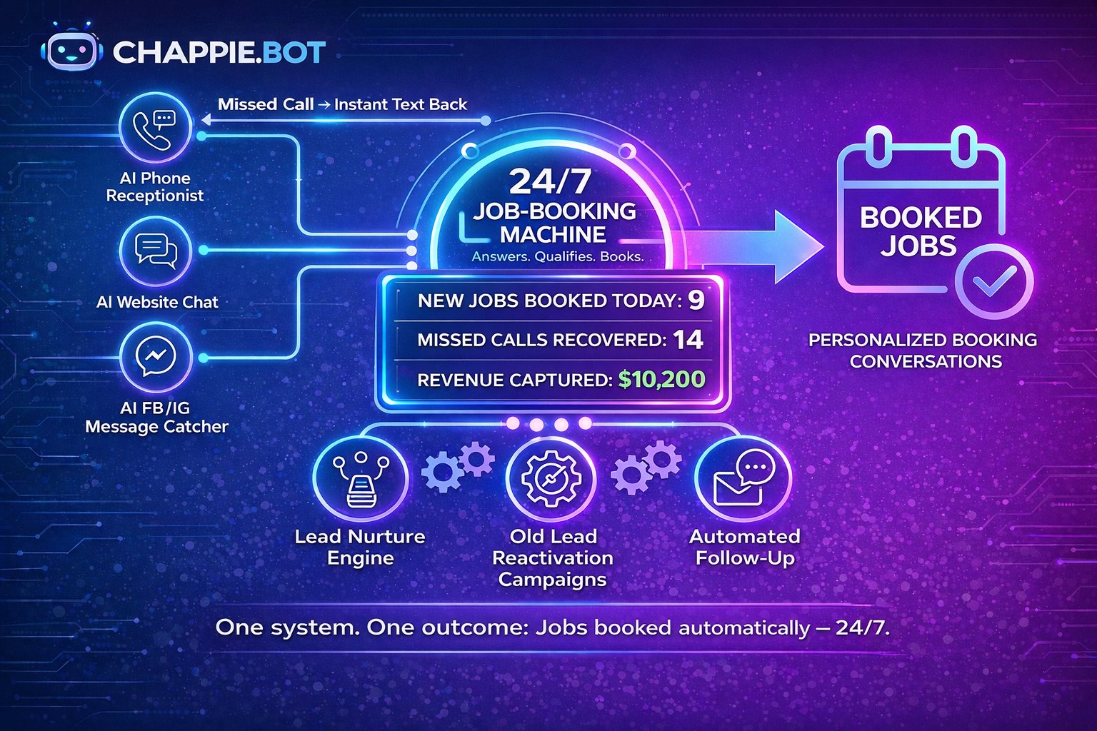 The 24/7 Job-Booking Machine System Diagram