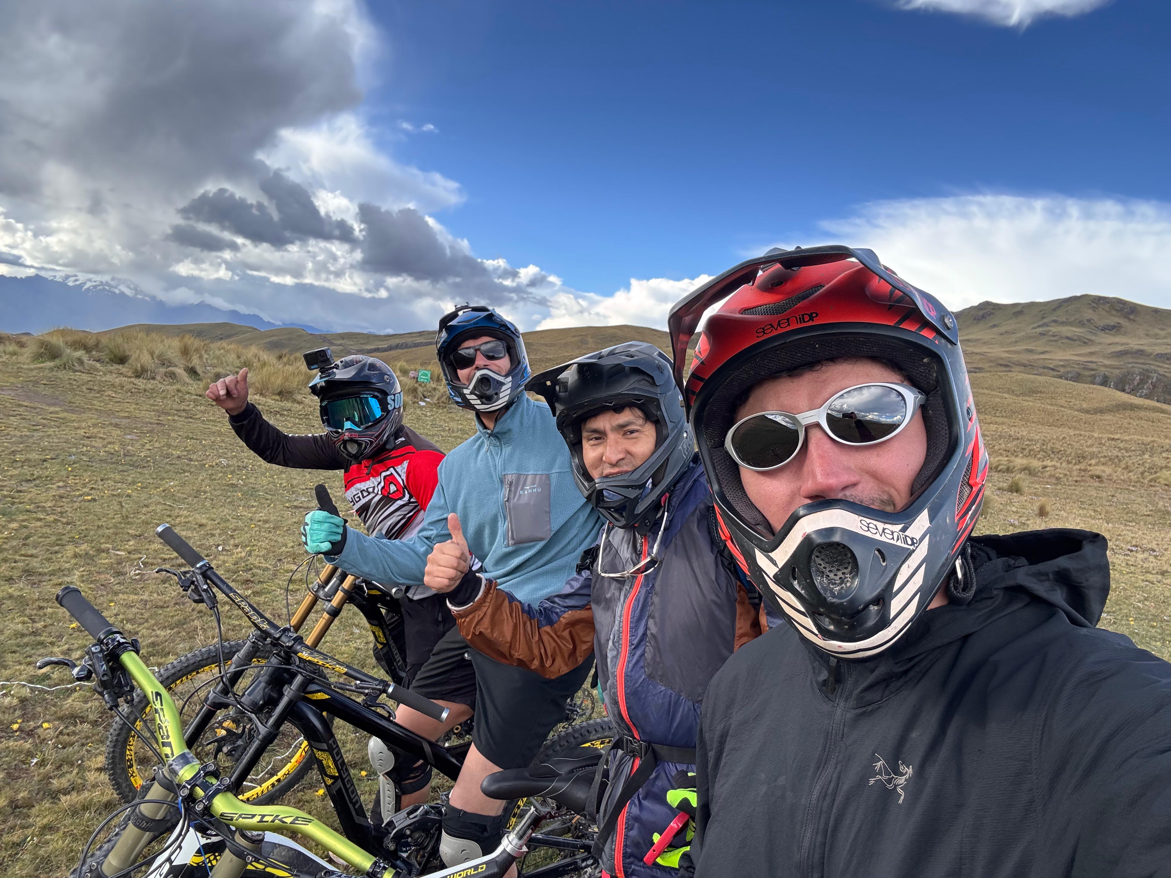 Mountain bikers in Sacred Valley