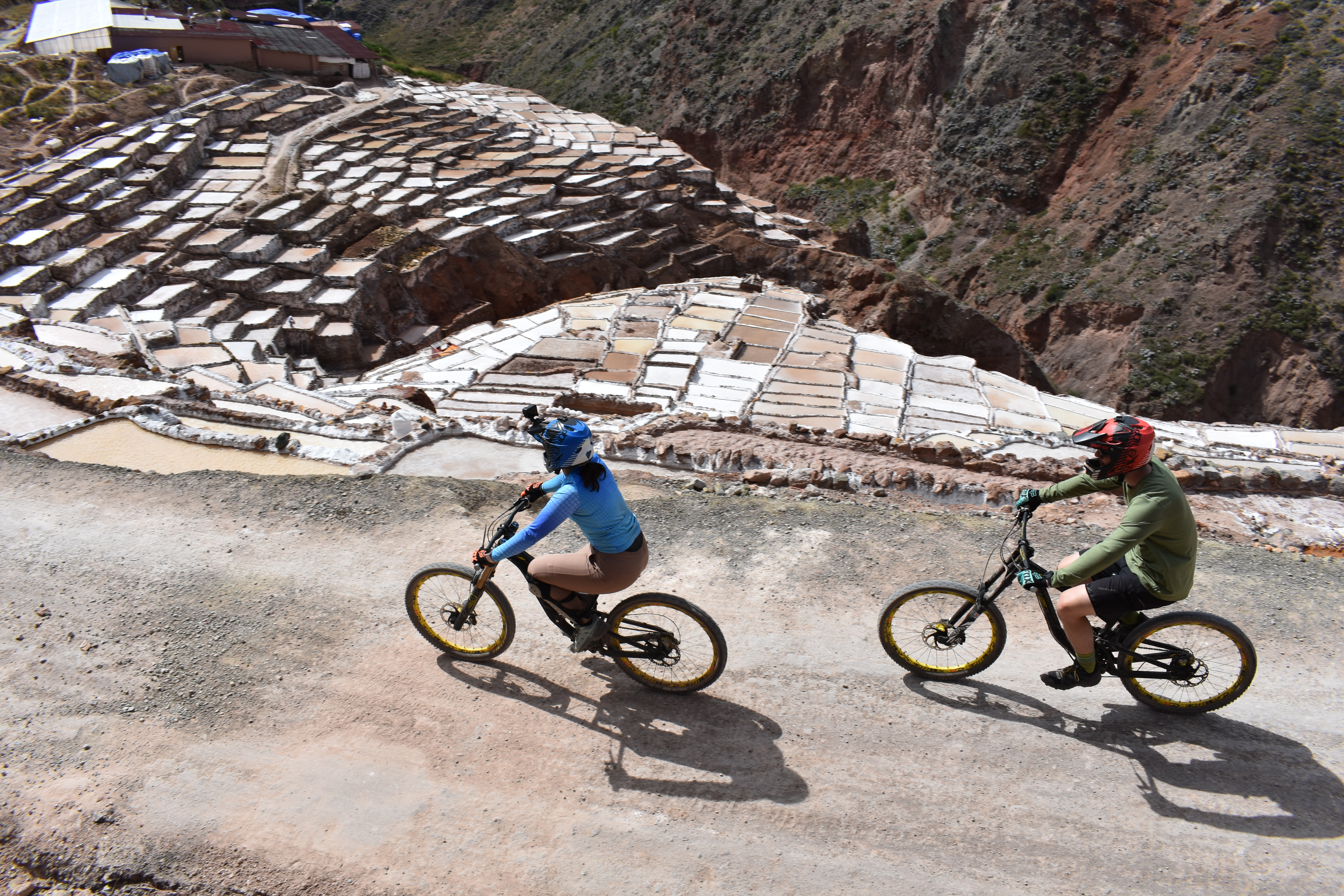 Mountain biking through Maras
