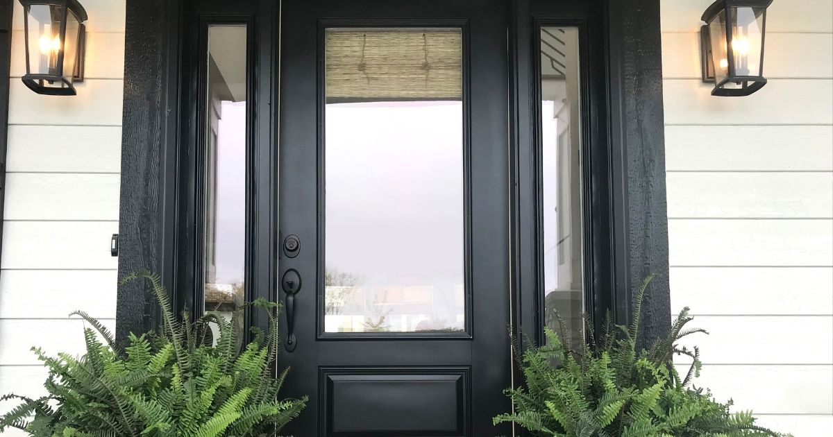 black color front door 