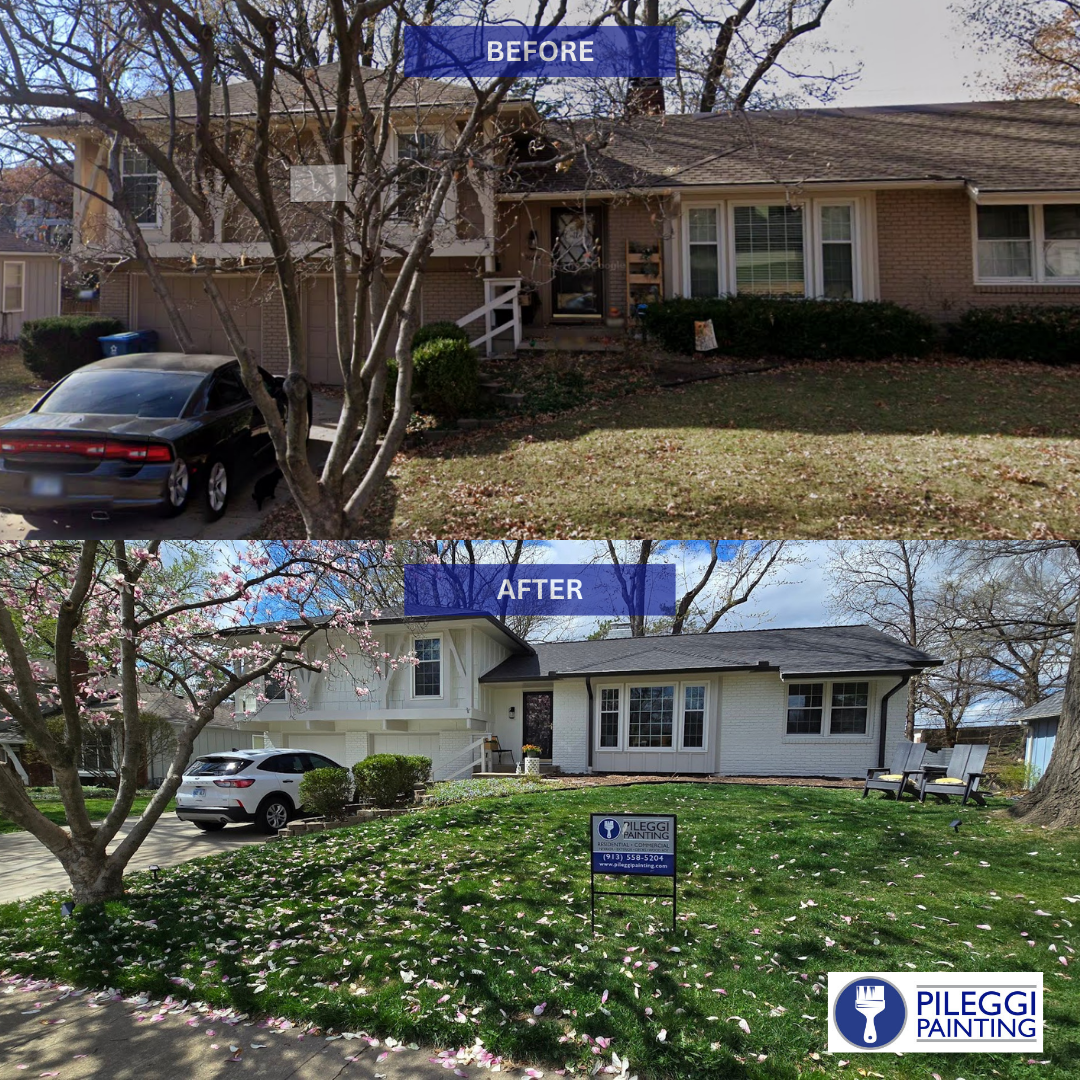 Before and after house painting -pileggi painting Before and after house painting -pileggi painting