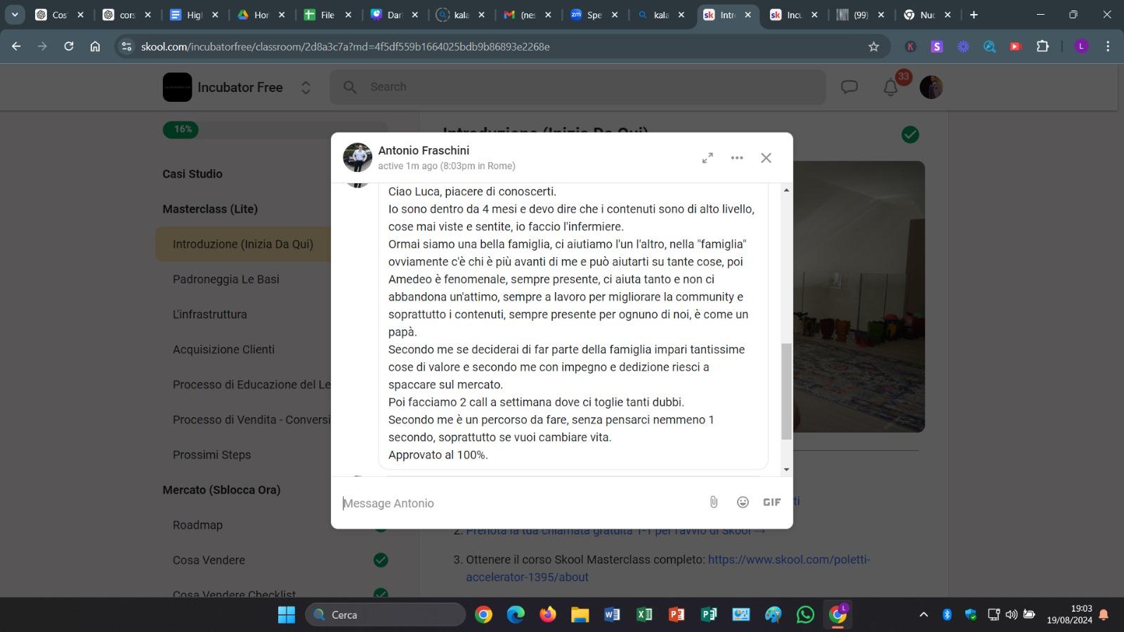 Screenshot commento