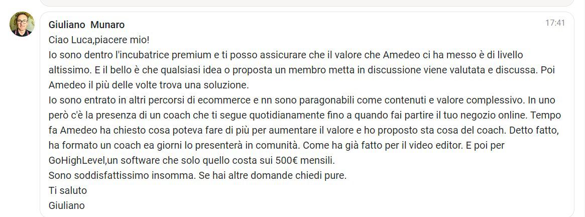 Screenshot commento