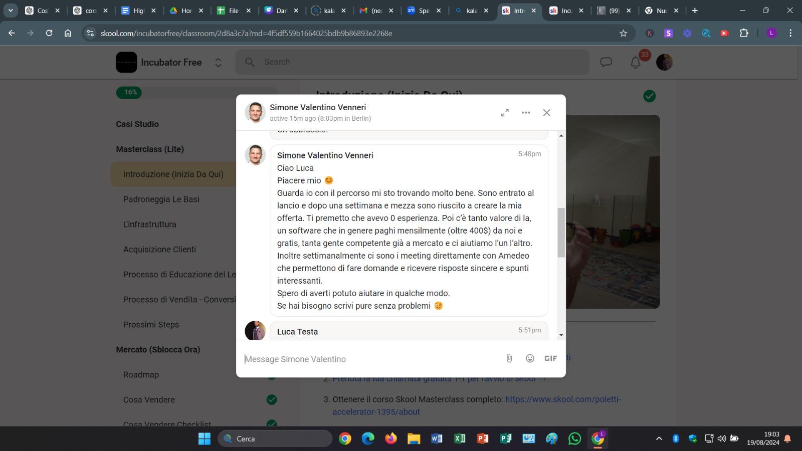 Screenshot commento