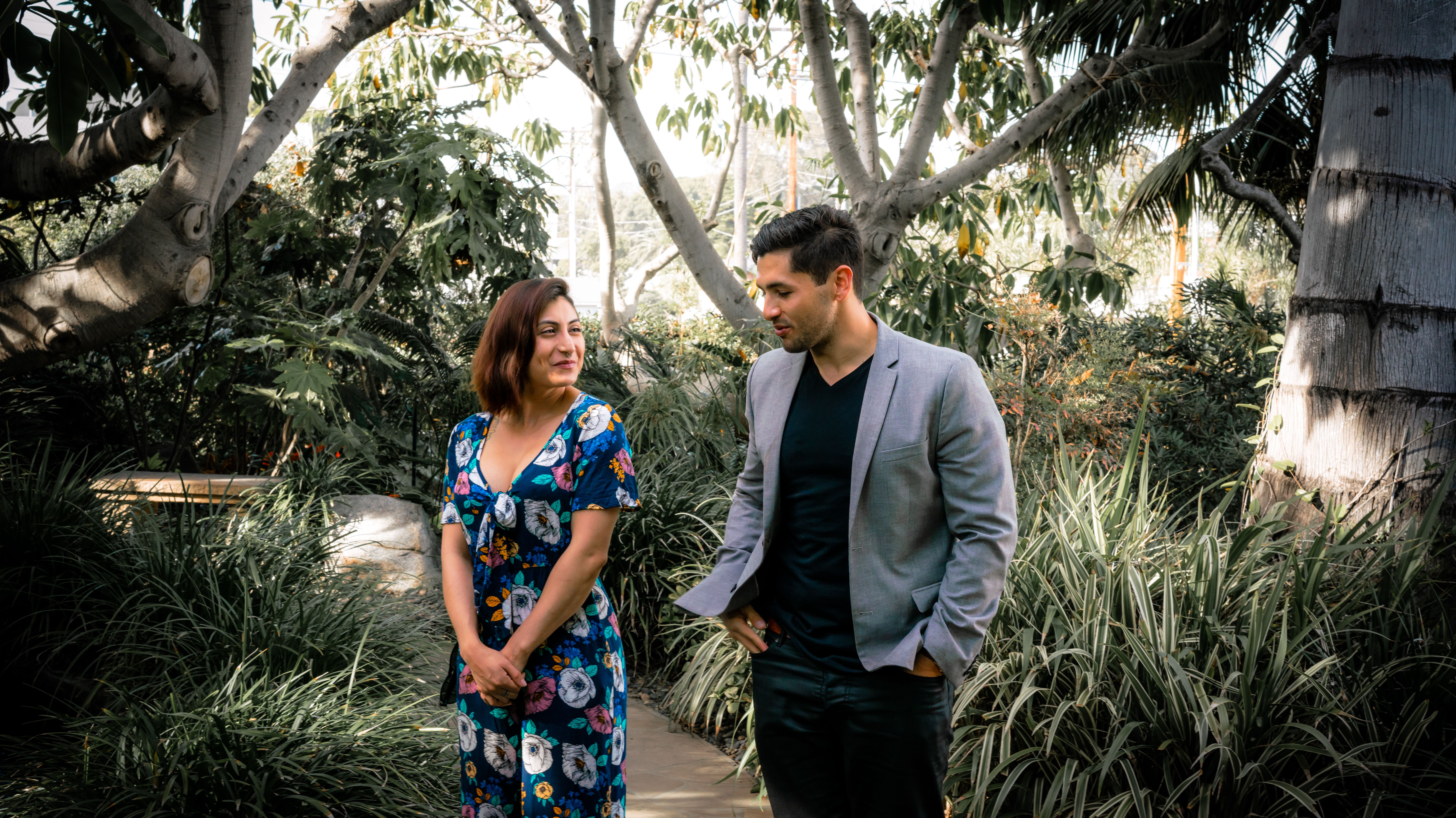 Joey Wilder discussing digital marketing strategies in a lush garden setting, highlighting the benefits of Scalenut SEO tools for entrepreneurs.