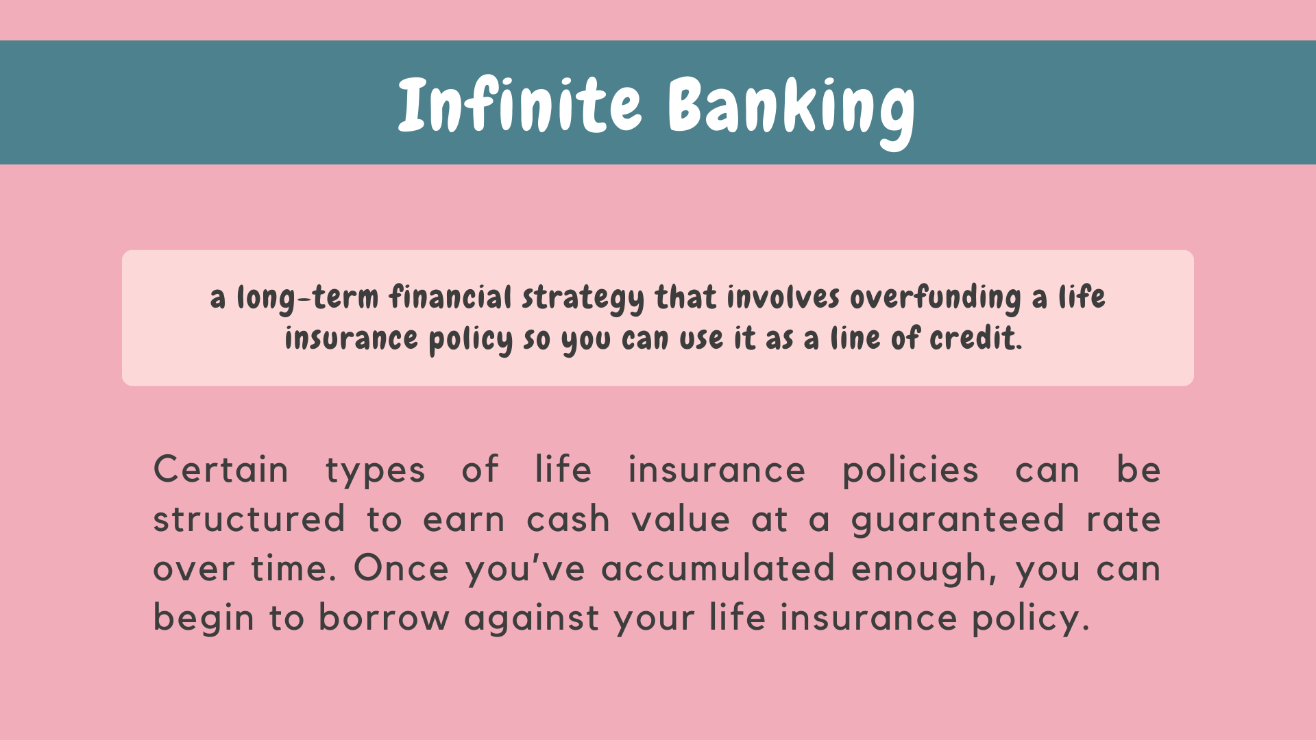 definition of infinite banking