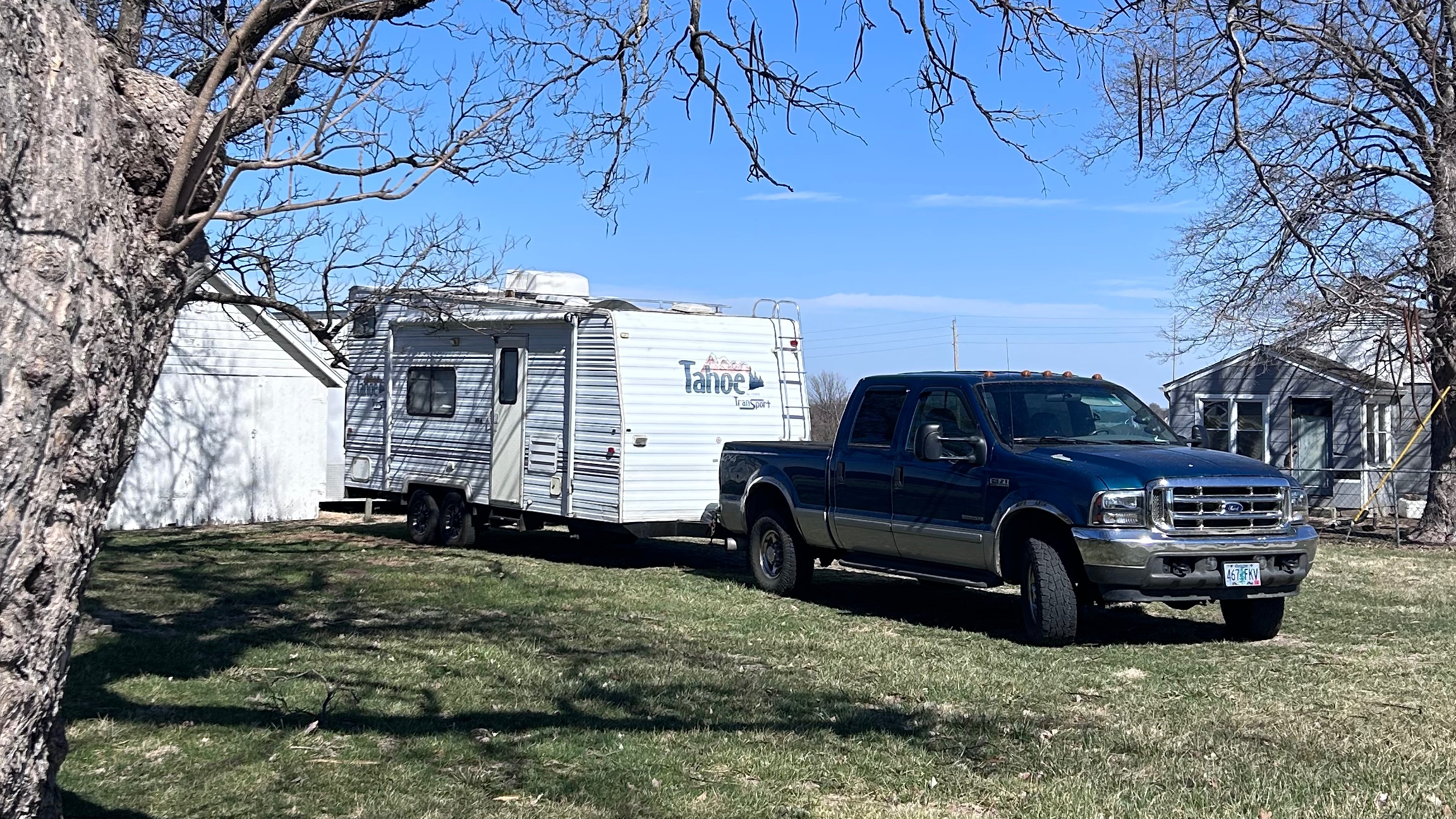Diesel truck and travel trailer