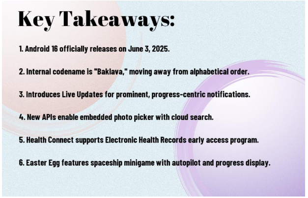 android 16 release date key takeaways android 16 release date key takeaways