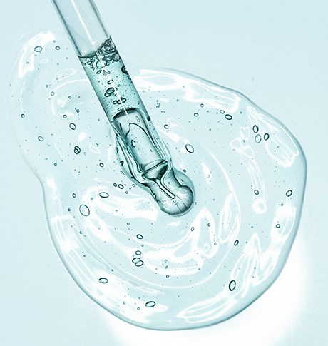 clear serum on color background with oxygen bubbles. clear serum on color background with oxygen bubbles.