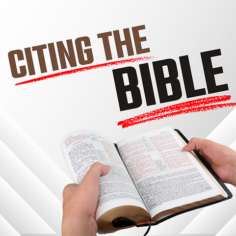 Citing the bible like a pro Citing the bible like a pro