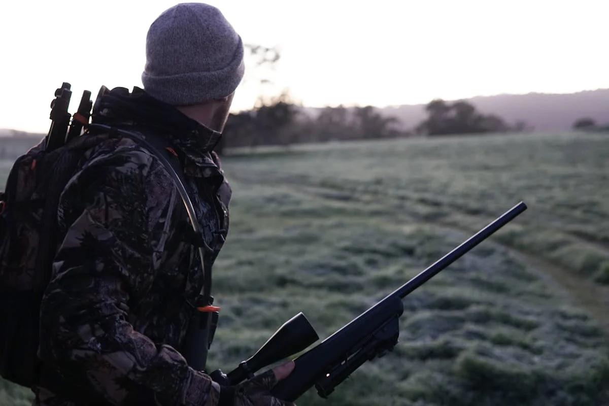 hunter looking for axis deer hunter looking for axis deer