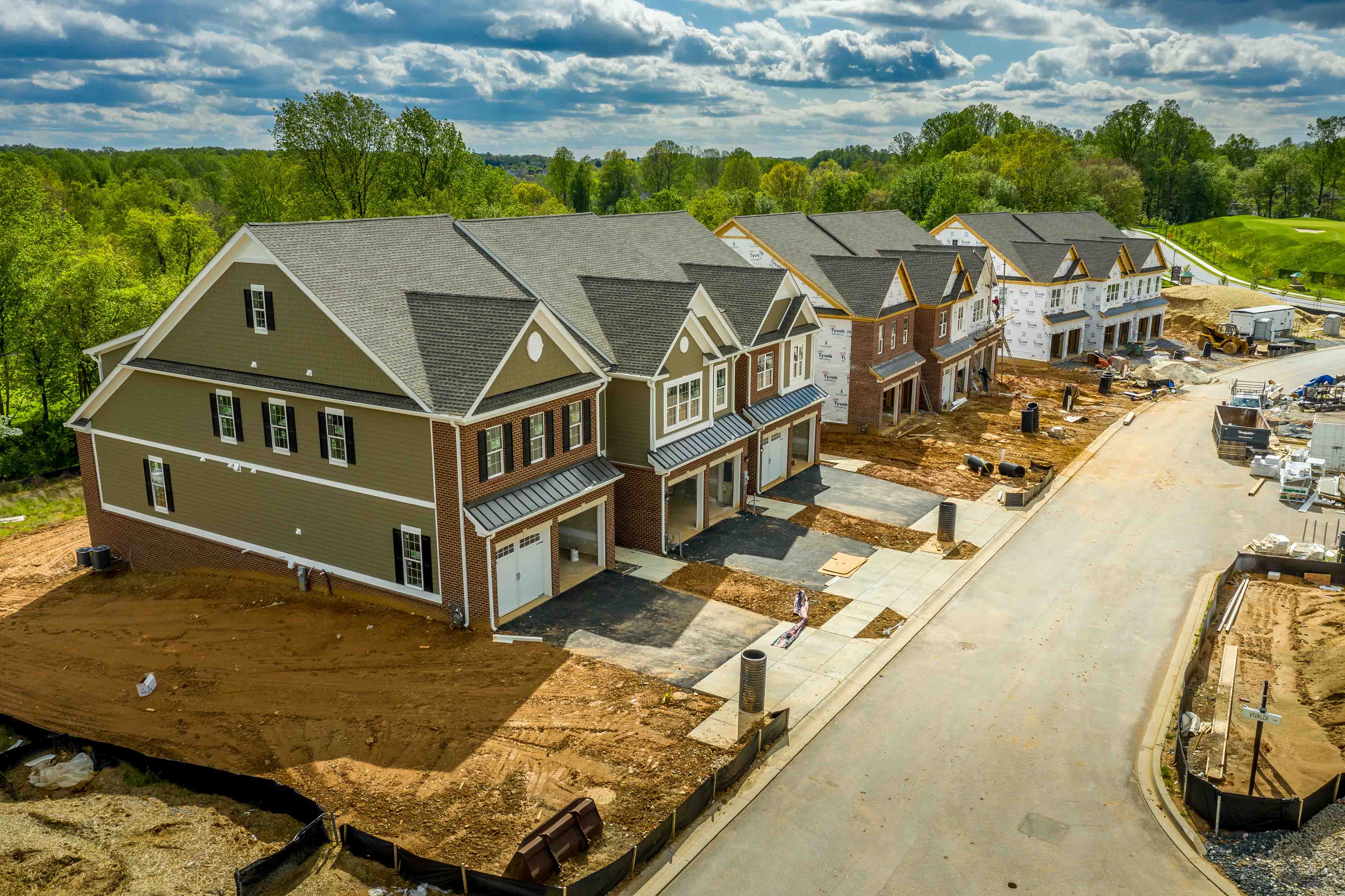 A newly constructed home in the suburbs.