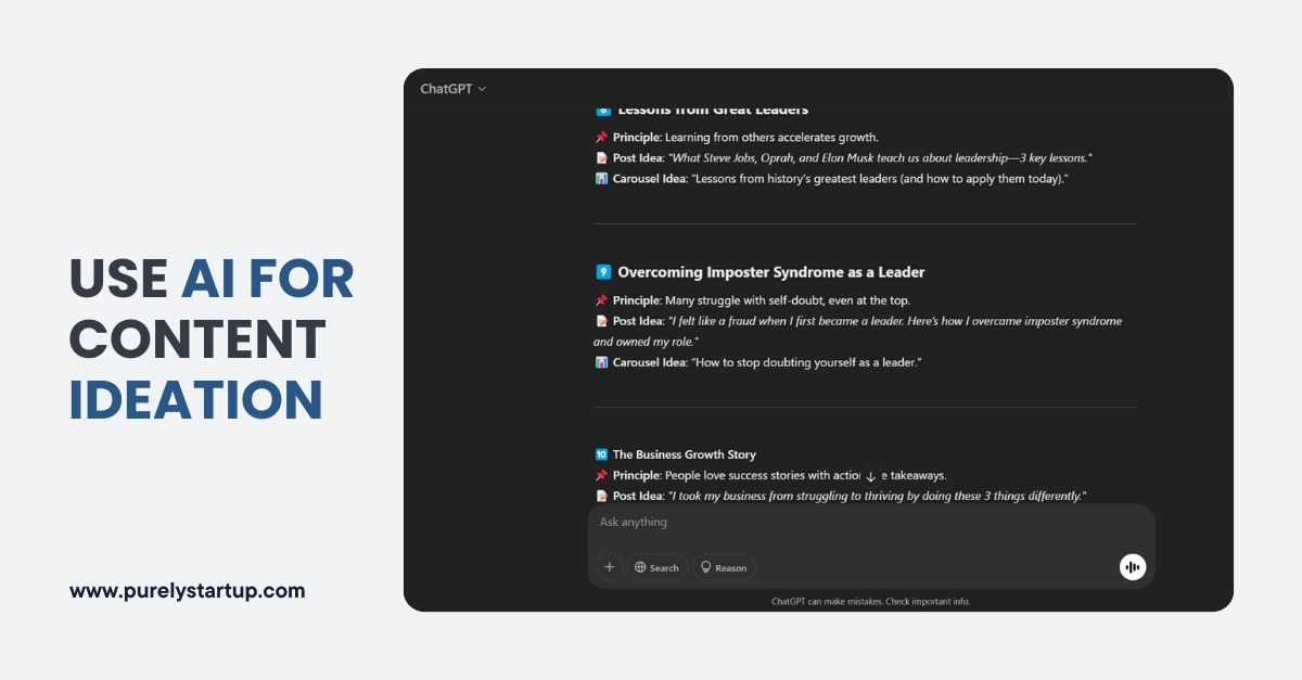 USE AI for content ideation USE AI for content ideation