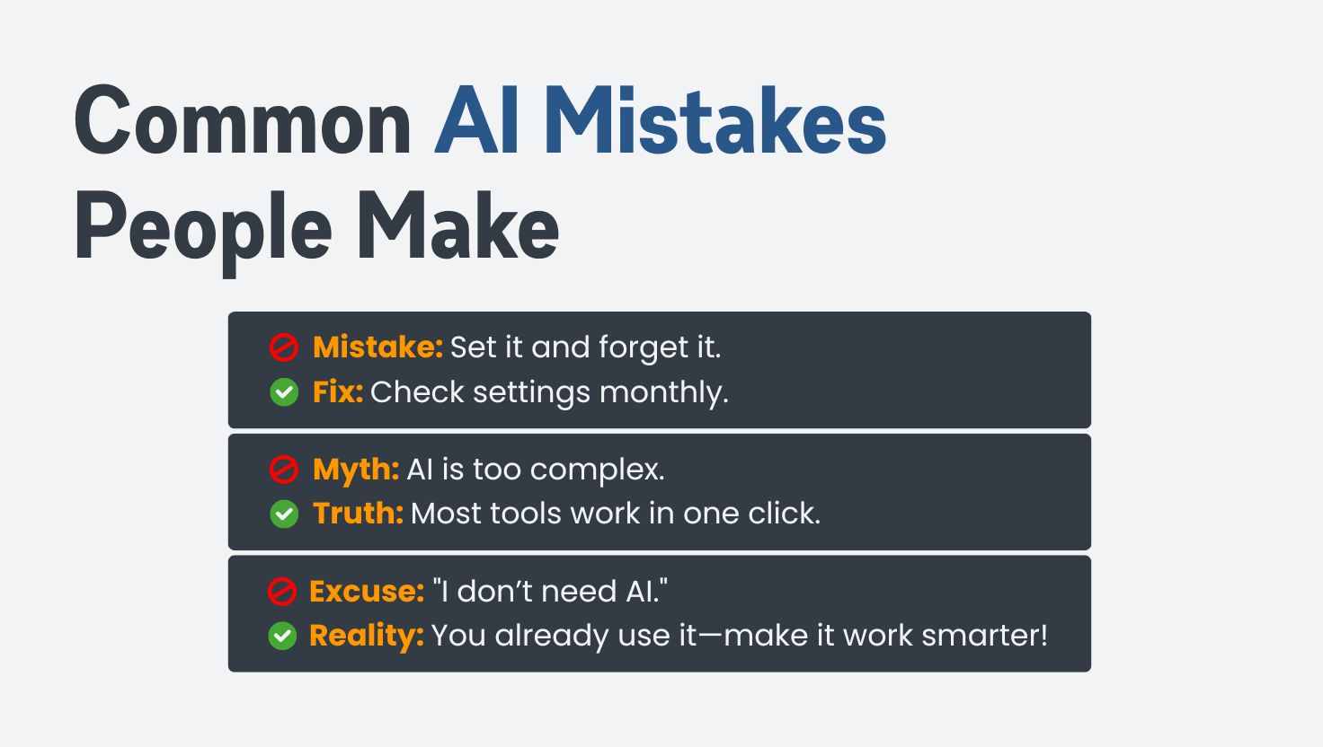 Common Mistakes people make while using artificial intelligence in everyday life Common Mistakes people make while using artificial intelligence in everyday life