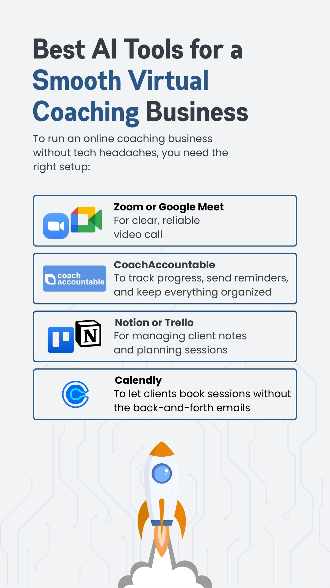 Best Tools for a Smooth Virtual Coaching Business Best Tools for a Smooth Virtual Coaching Business